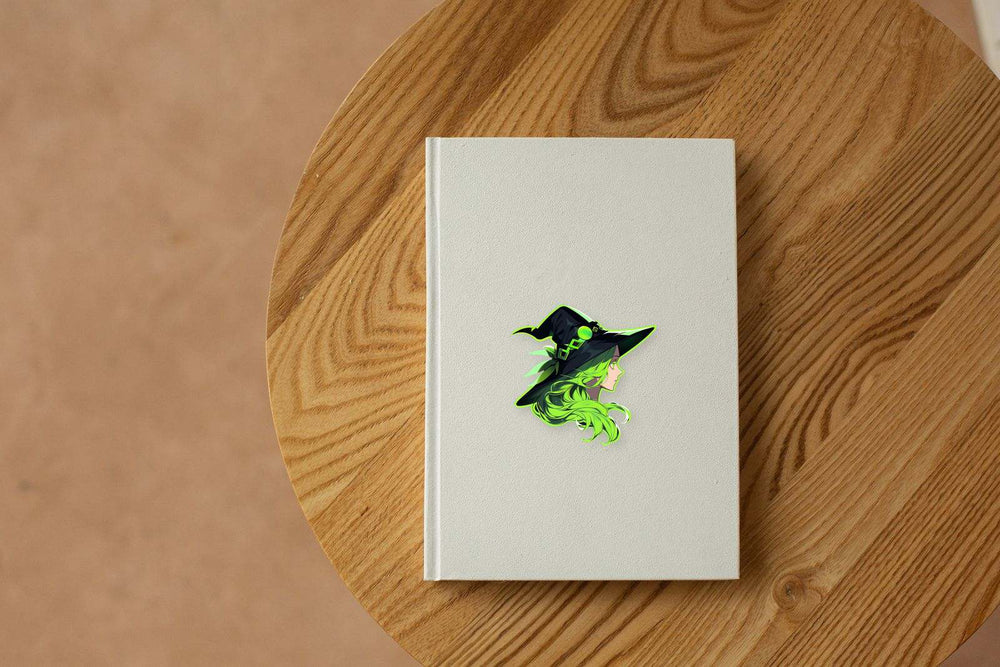 Green Witchy Anime Girl Sticker