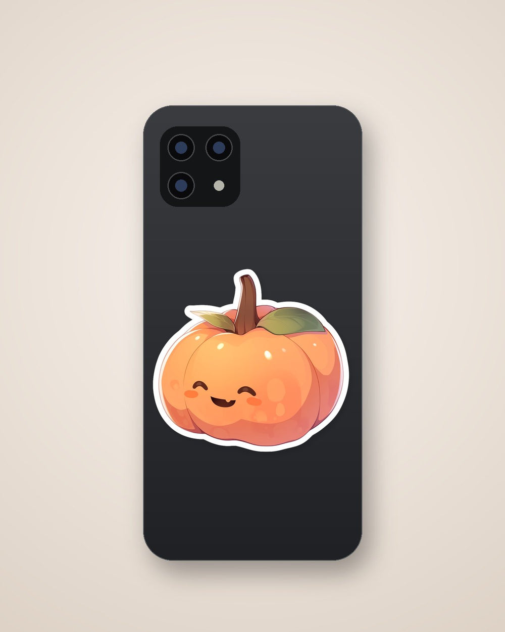 Halloween Cute Smiling Pumpkin Sticker