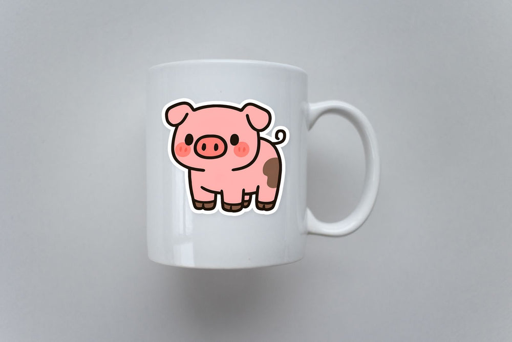Minecraft Cute Pink Pig Sticker