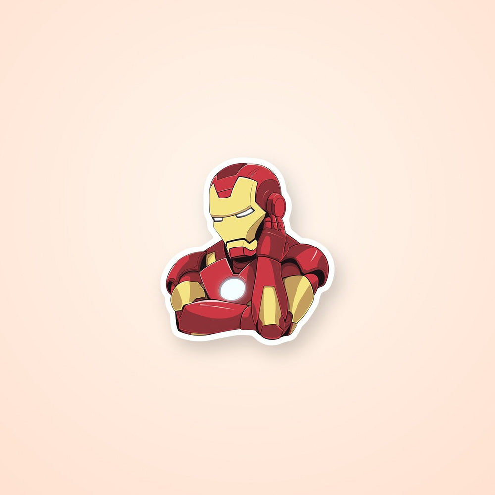 Thoughtful Iron Man Sticker