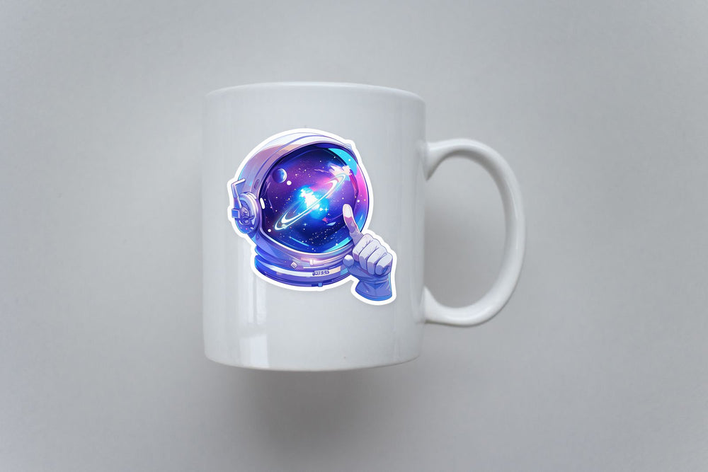 Beautiful Astronaut Helmet Sticker