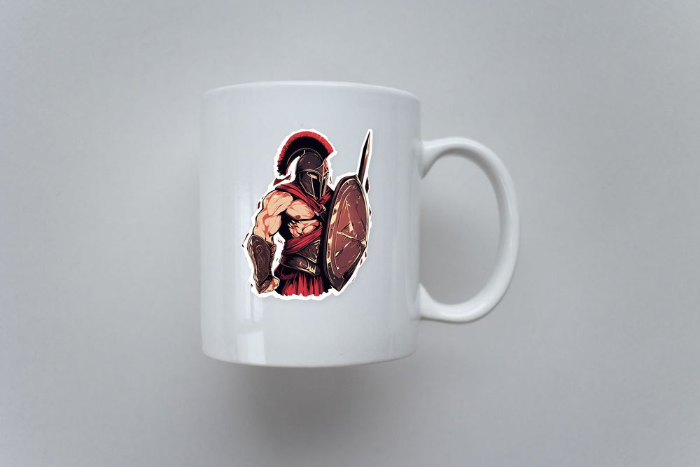 Aesthetic Spartan Warrior Sticker