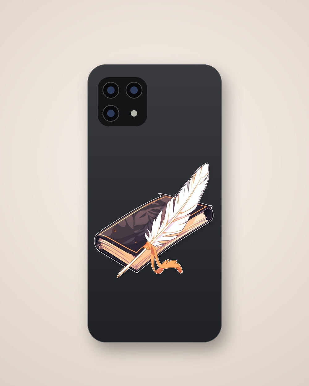 Aesthetic Book with Quill Sticker