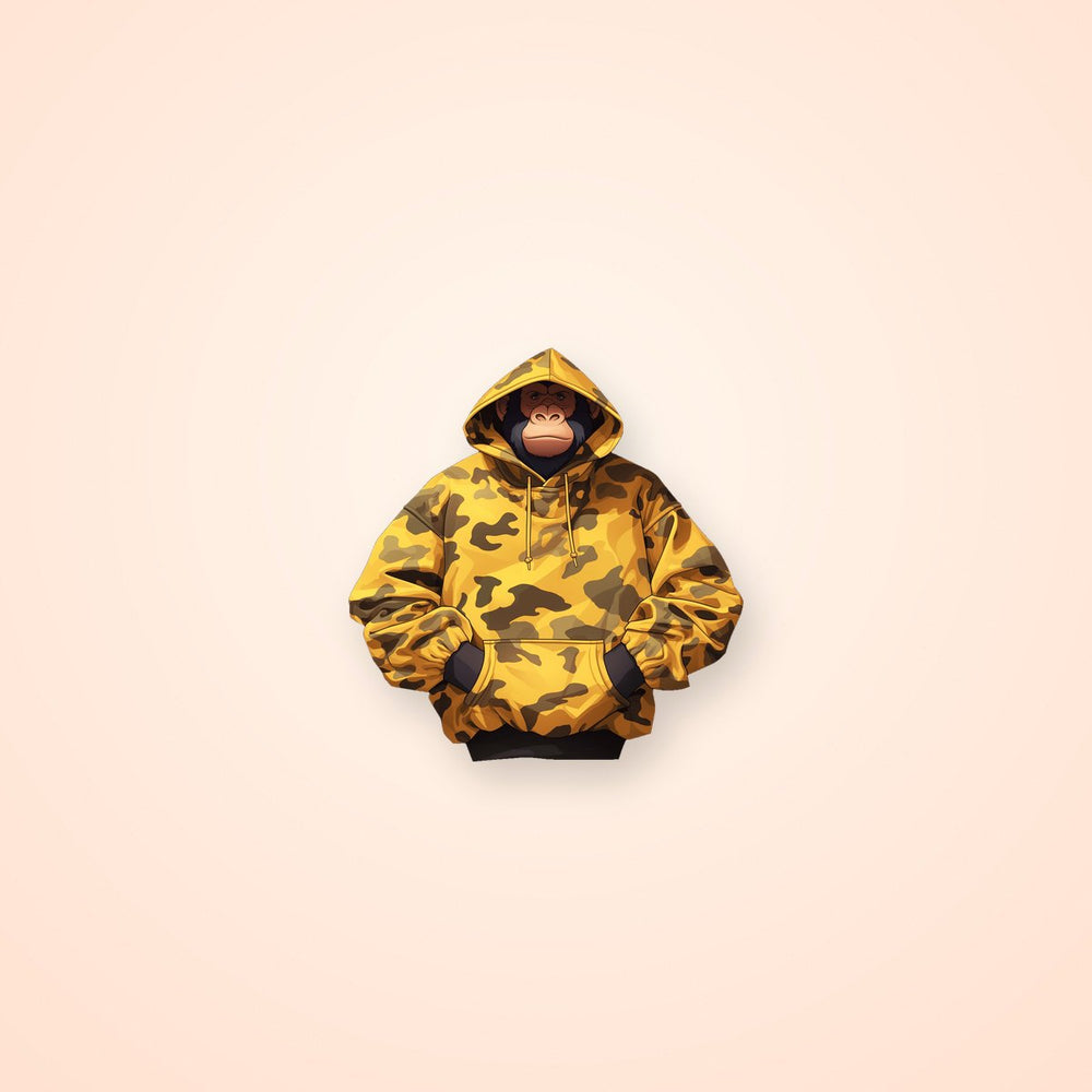 Ape in Camo Hoodie Sticker