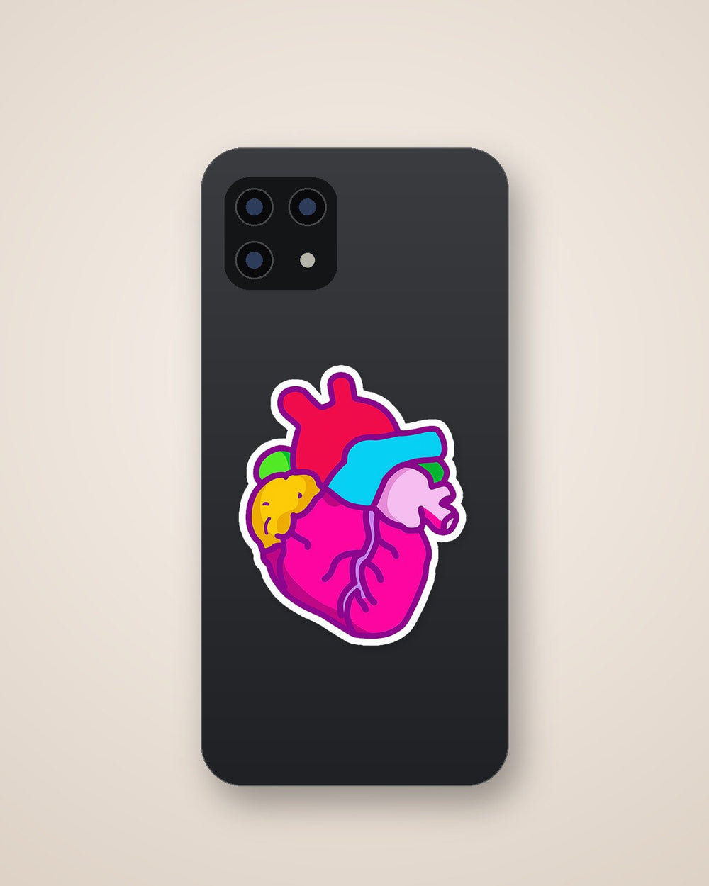 Colored Heart Sticker
