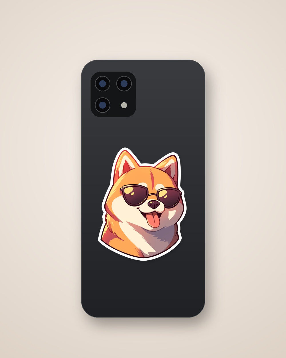 Shiba Inu Dog with Sunglasses Sticker