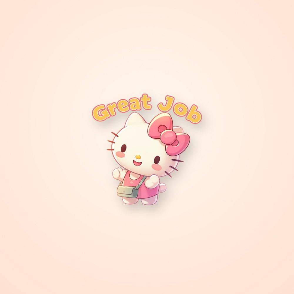 Happy Hello Kitty Great Job Sticker