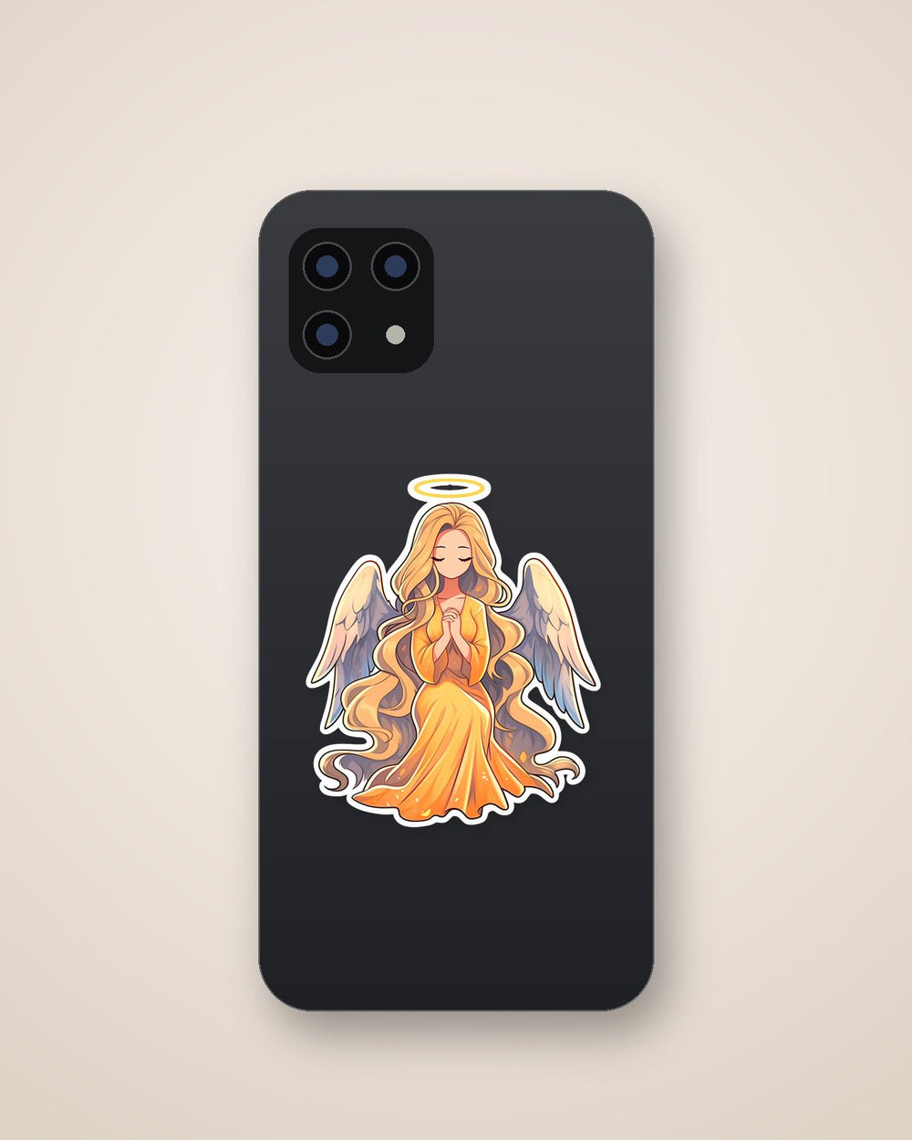 Beautiful Angelic Girl with Halo Sticker