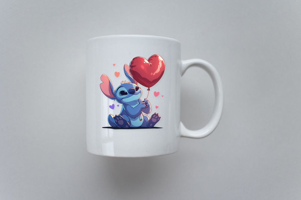 Stitch Heart Balloon Sticker