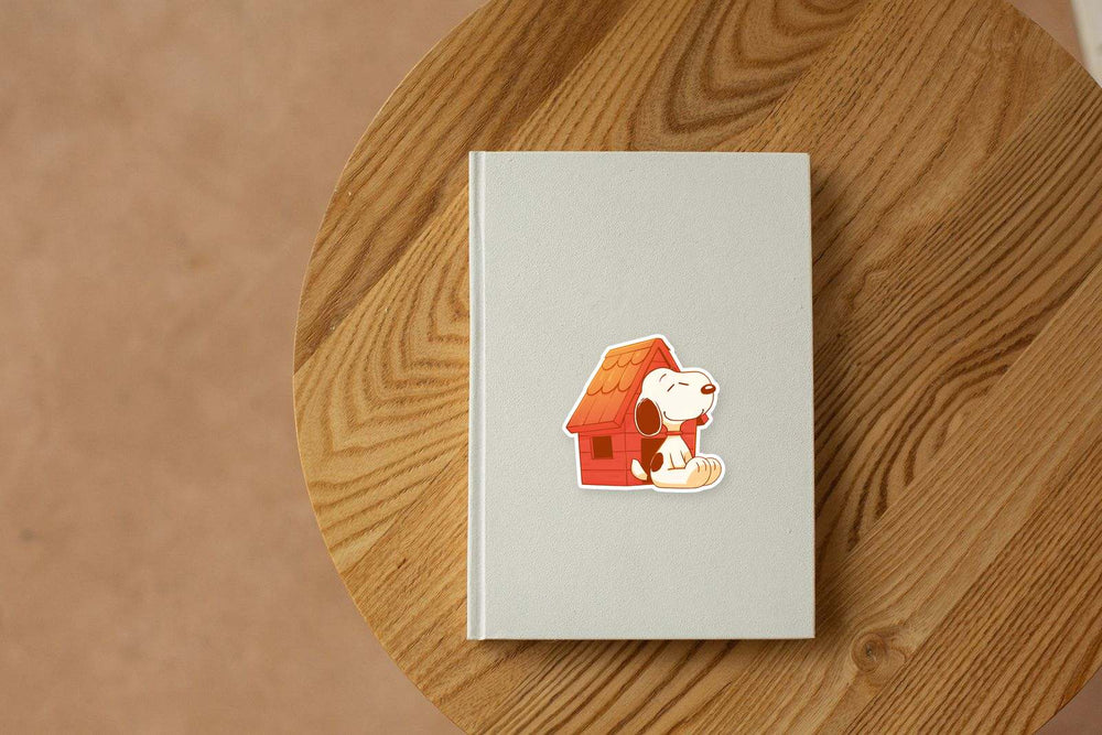 Snoopy Dog Red House Sticker
