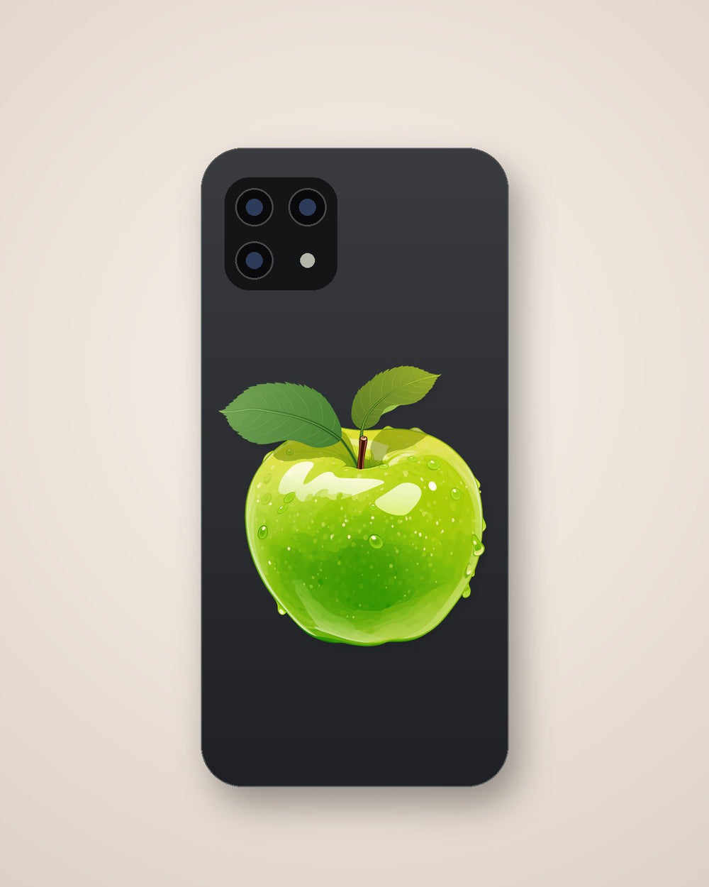 Juicy Green Apple Realistic Clipart