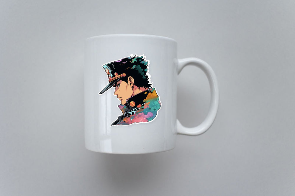 Aesthetic Multicolored Jotaro Kujo Sticker