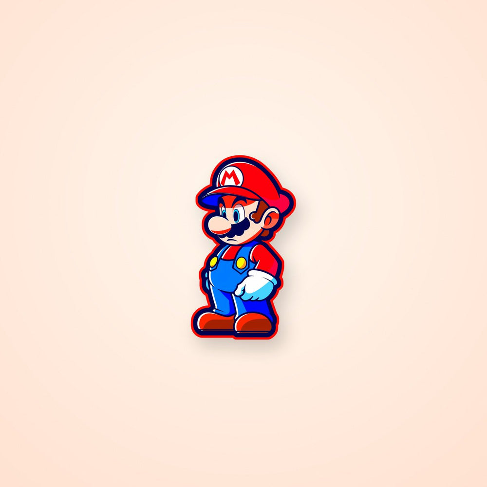 Mario Red Stroke Sticker