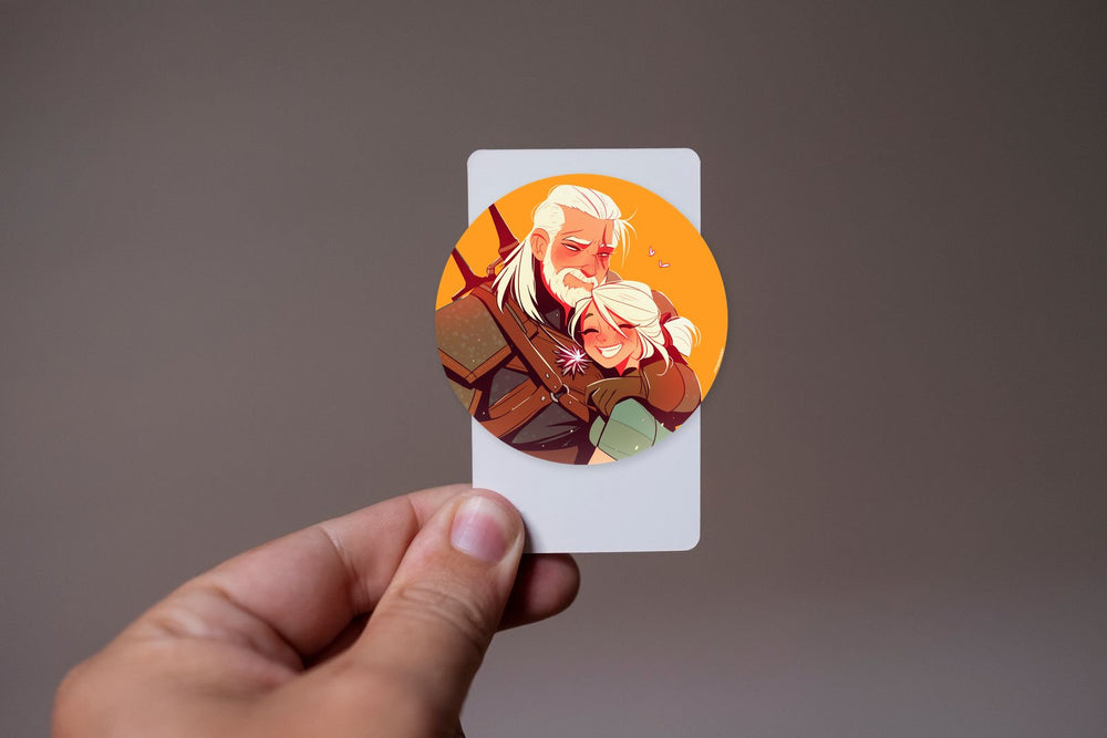 Geralt and Ciri Witcher Hug Sticker