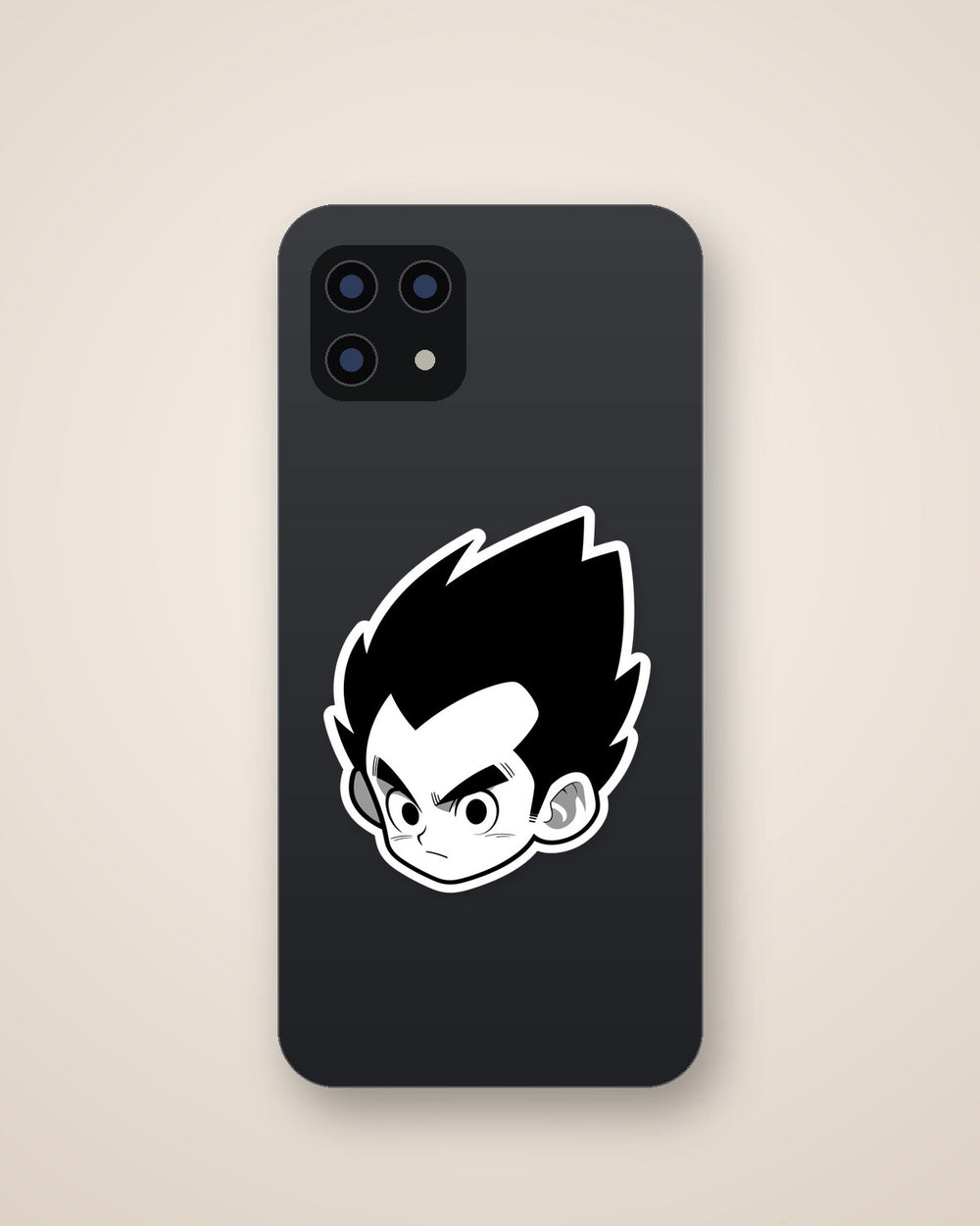 Dbz Kid Vegeta Black & White Sticker