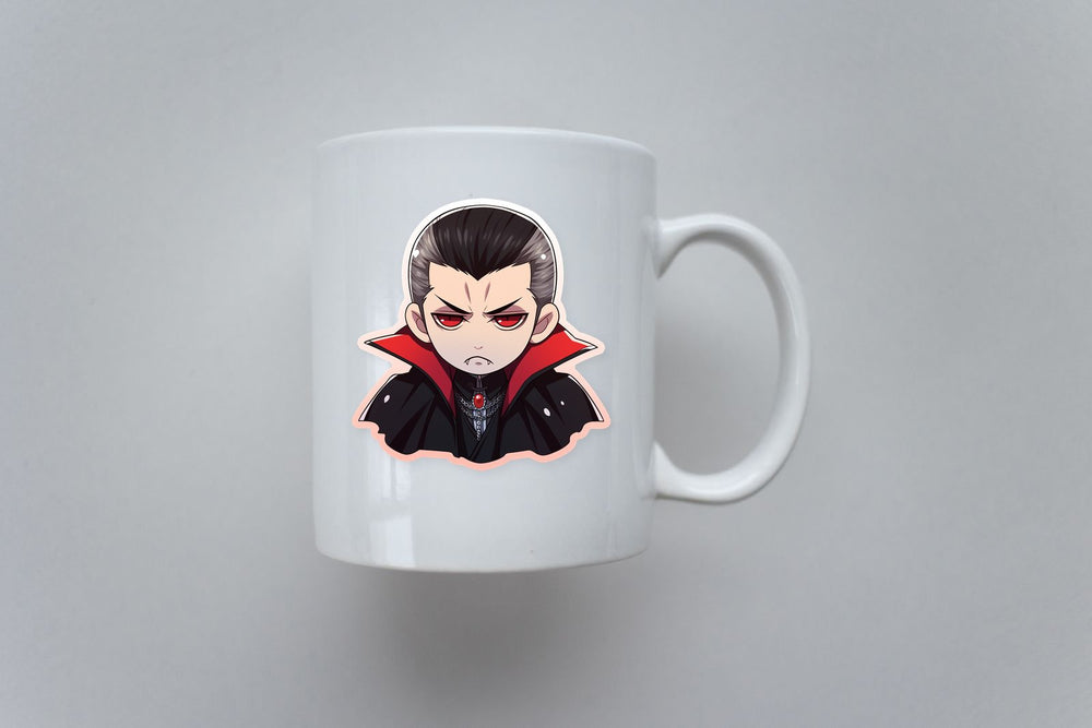 Sad Chibi Vampire Halloween Sticker