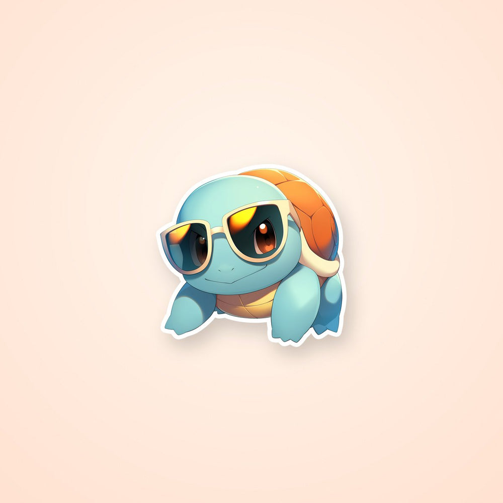Pokemon Squirtle Cool Sunglasses Sticker
