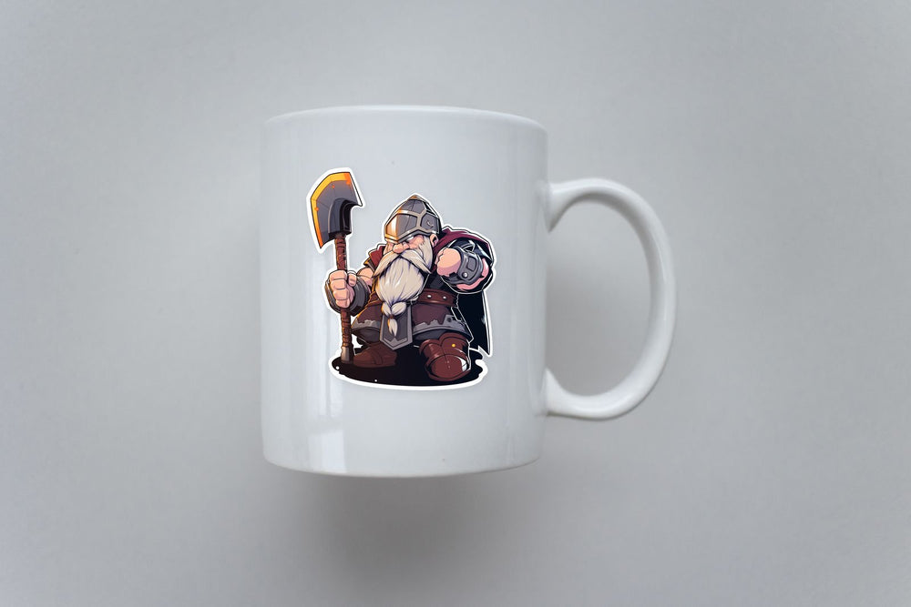 Aesthetic Dwarf with a Hammer Sticker