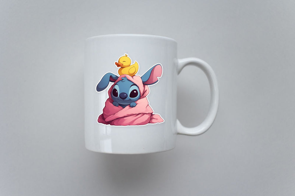 Stitch Duck Towel Sticker