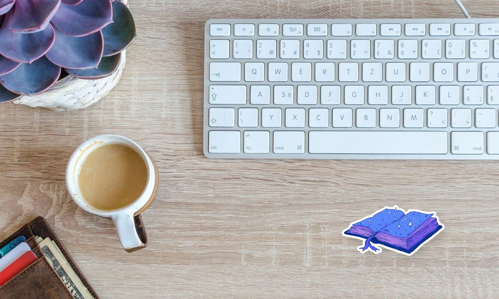 Magic Spellbook Glowing Sticker