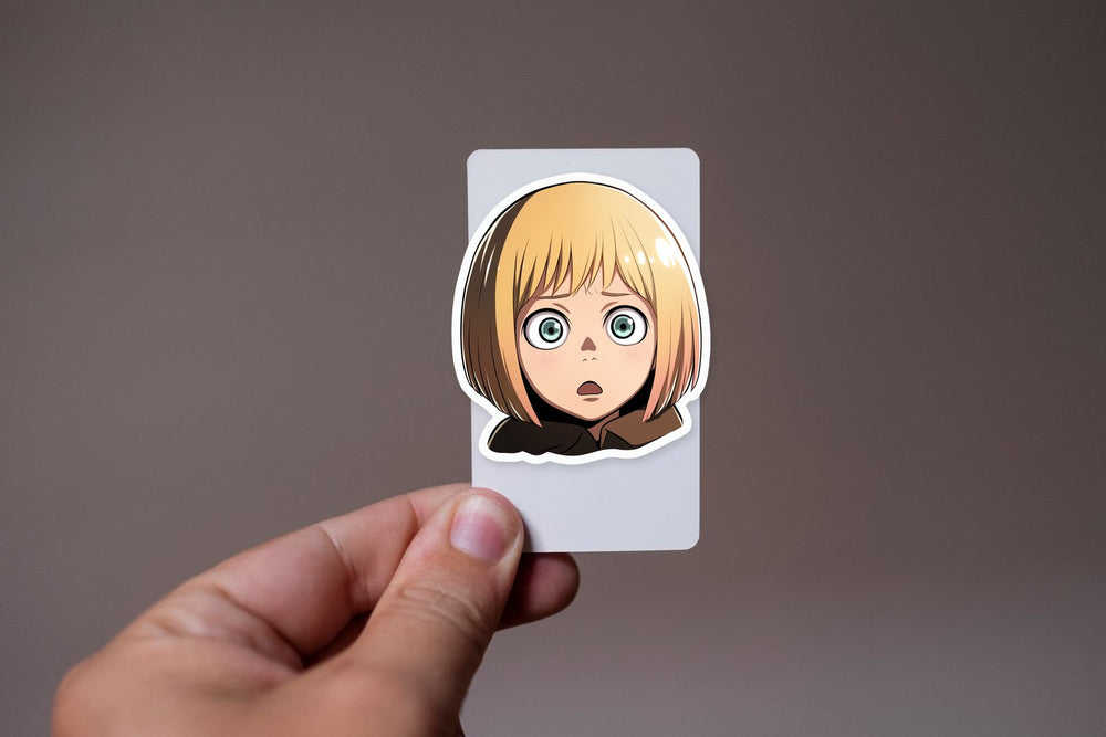 Aot Surprised Disheartened Armin Arlert Sticker