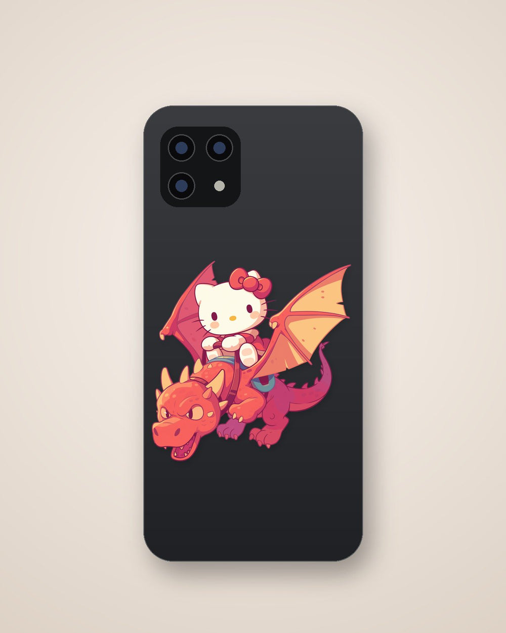Hello Kitty Riding Dragon Sticker