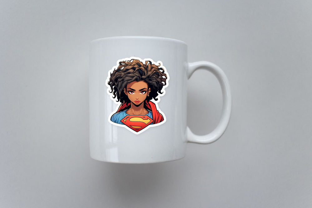 Afro Supergirl Sticker