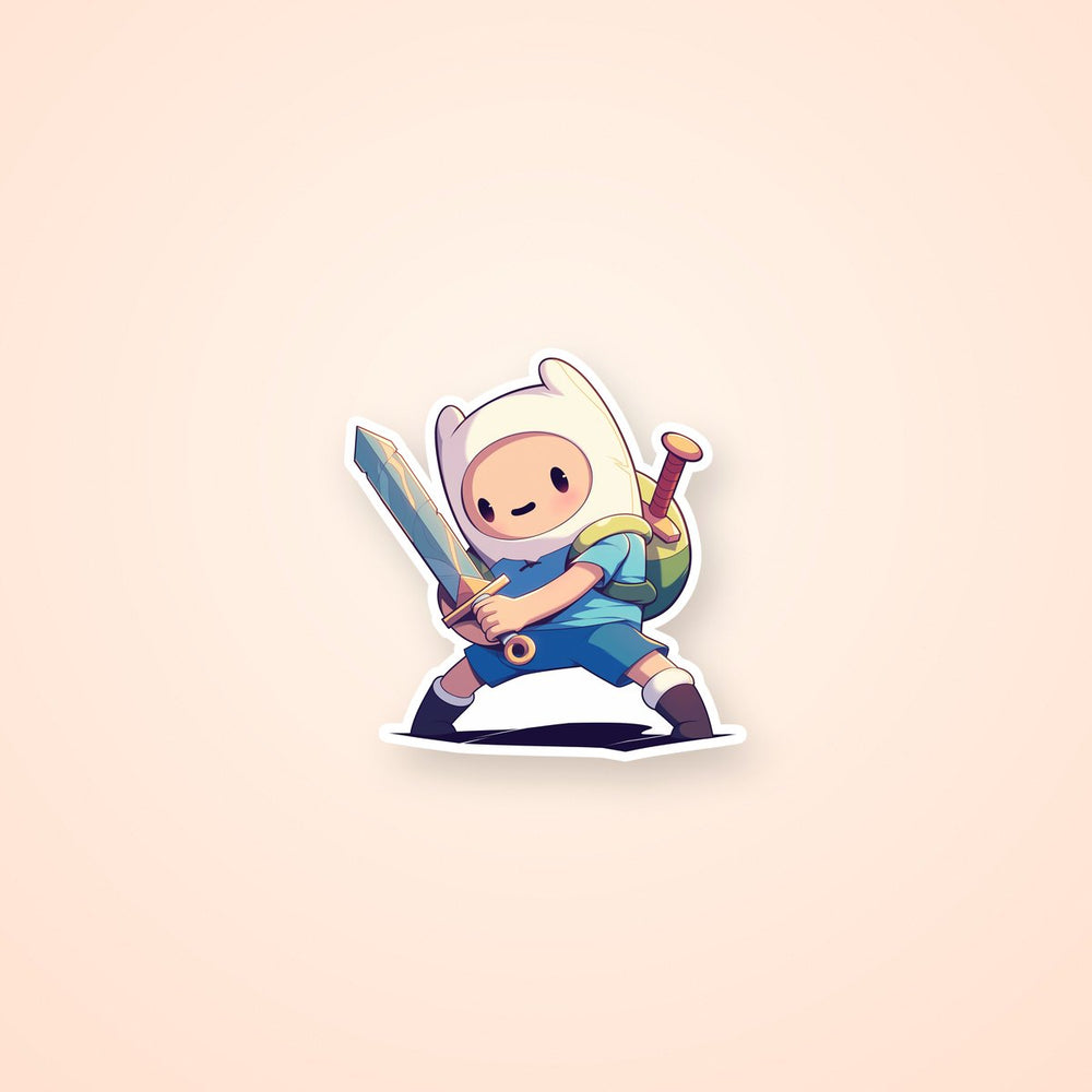Finn Adventure Time Cute Chibi Sticker