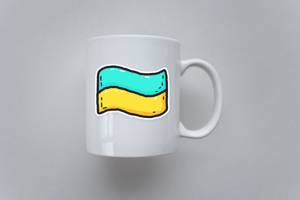Ukrainian Flag Cool Sticker