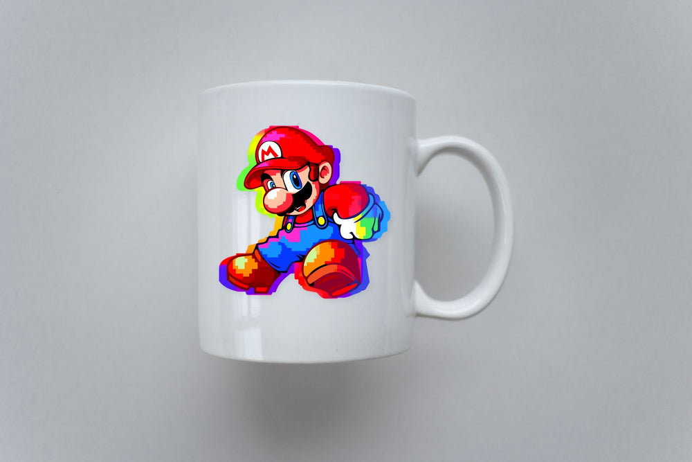 Colorful Super Mario Pixel Sticker