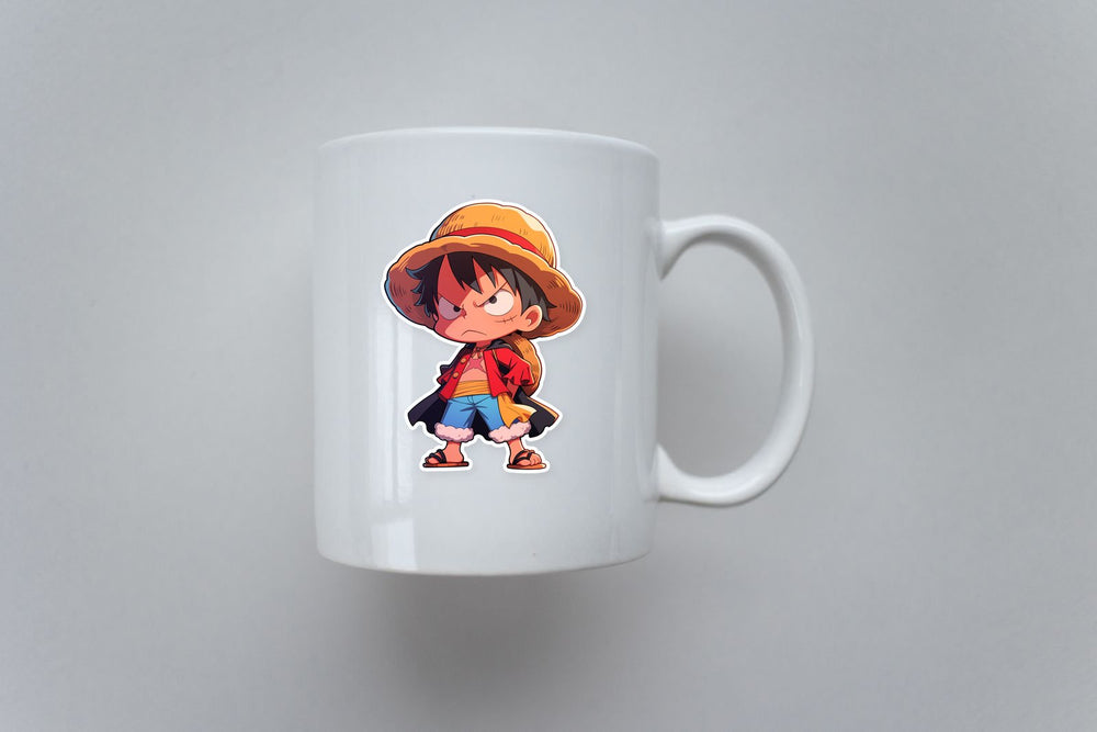 Serious Luffy One Piece Chibi Sticker