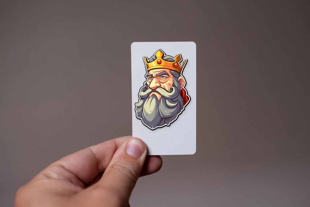 Aged King Head Sticker
