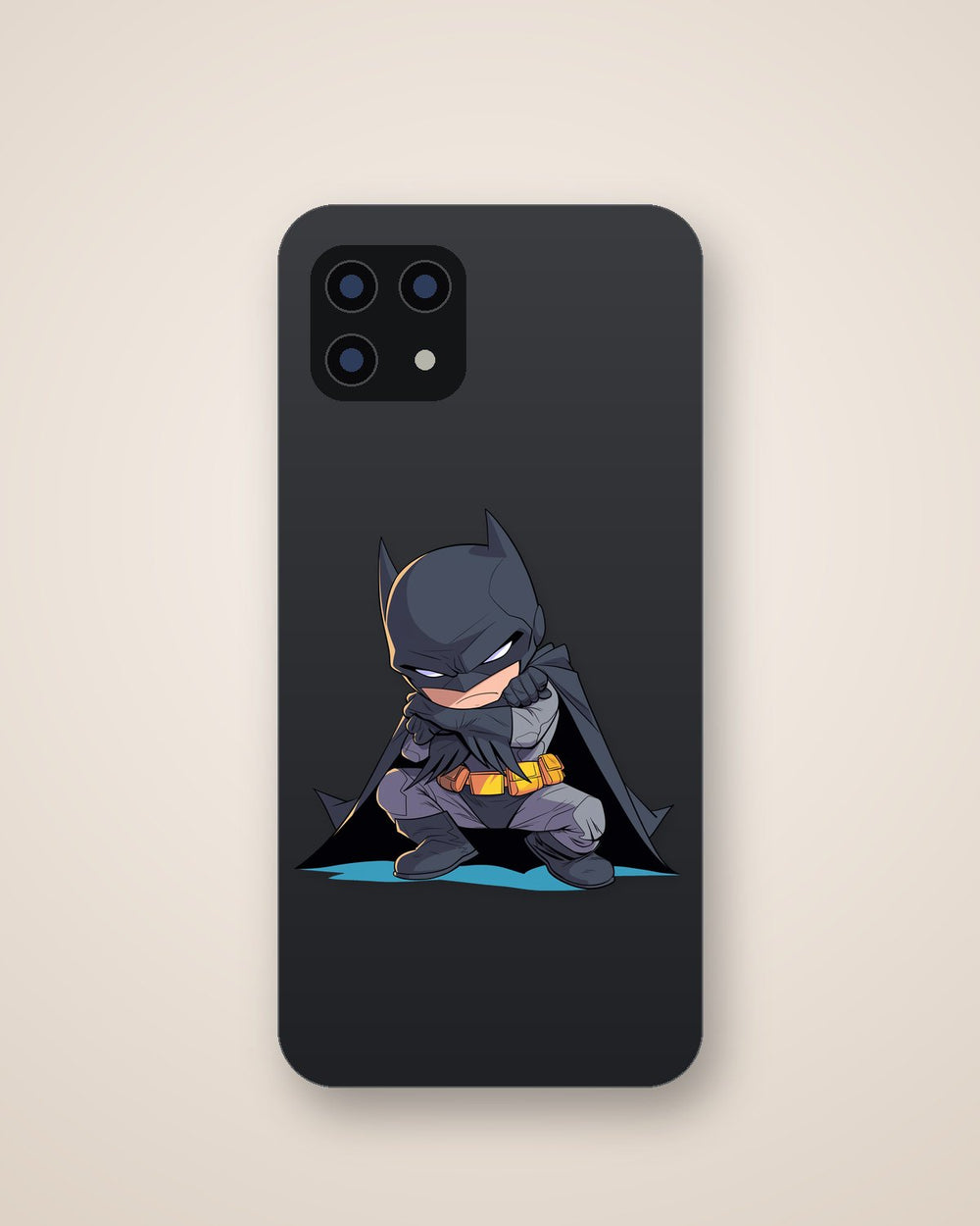 Batman Squatting Chibi Style Sticker