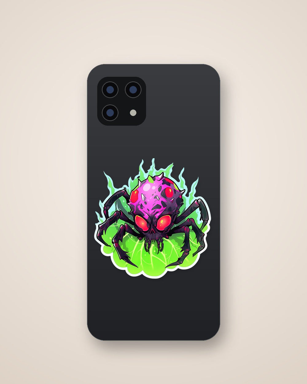 Scary Toxic Spider Sticker