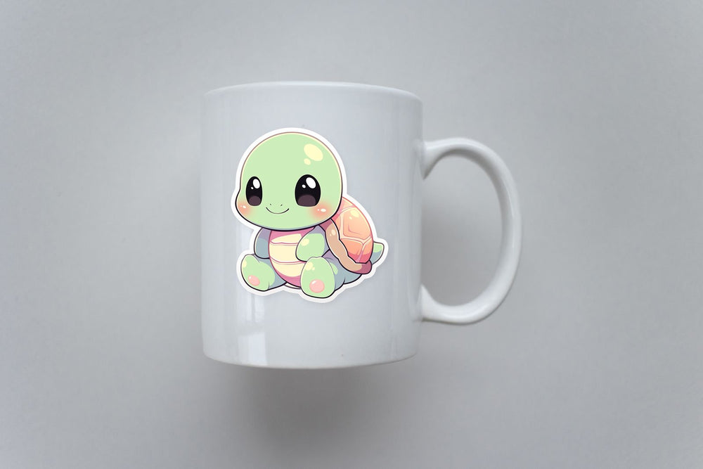 Cute Baby Green Turtle Sticker