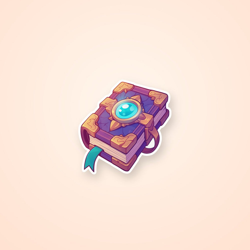 Magic Book Gem Cover Sticker