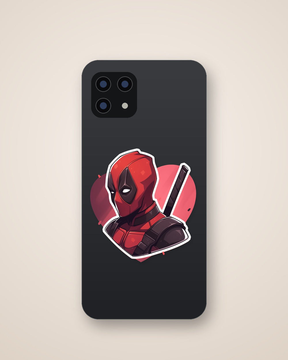 Deadpool Love Heart Sticker