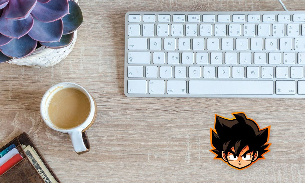 Dbz Goku Head-Orange Stroke Sticker