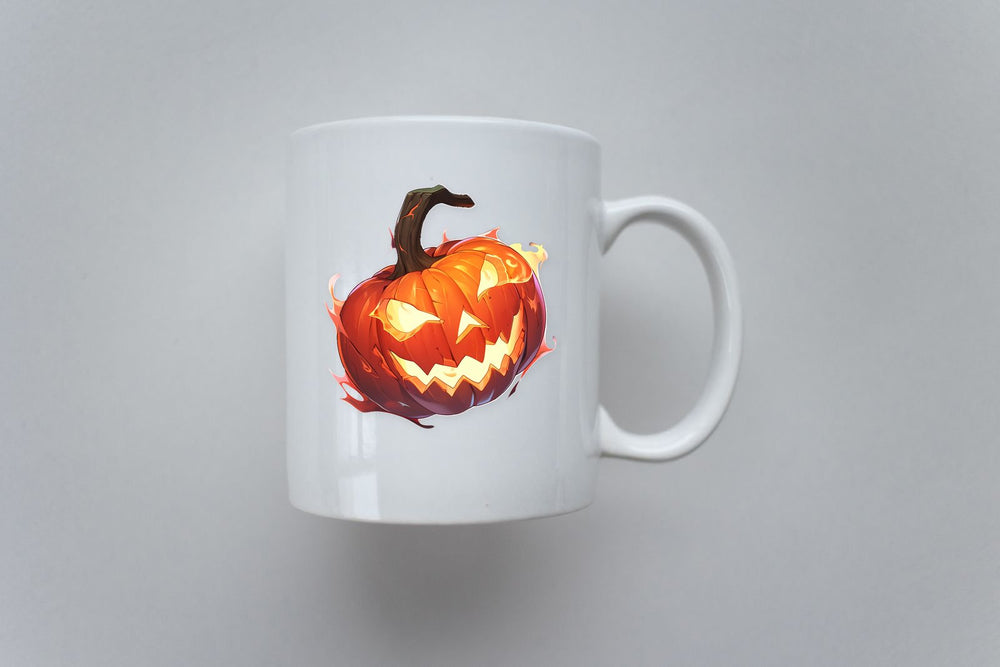 Halloween Pumpkin on Fire Sticker