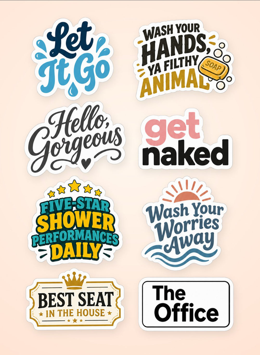 Bathroom Sticker Set