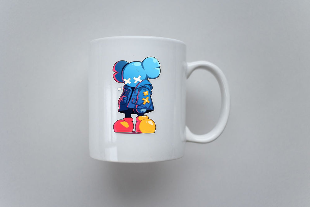 Kaws Blue Yellow Aesthetic Sticker