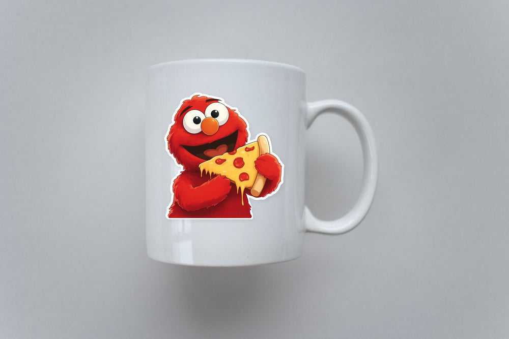 Hungry Elmo Pizza Time Sticker