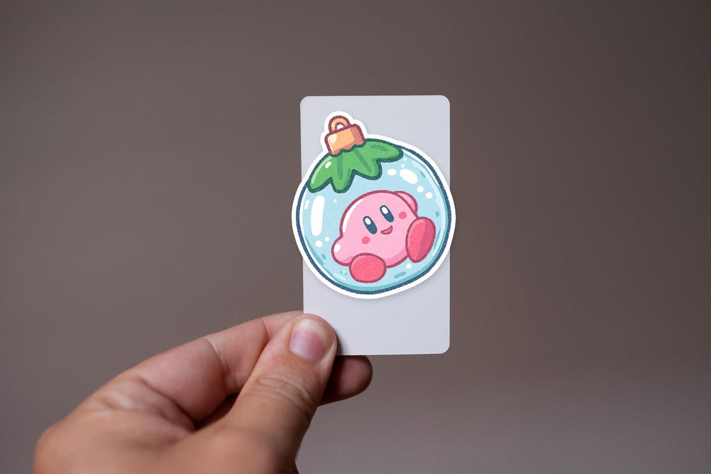 Kirby Christmas Ornament Sticker