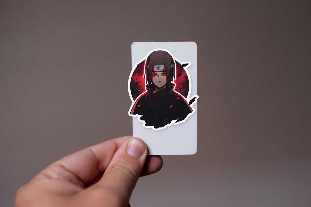 Naruto Itachi Uchiha Red Moon Sticker