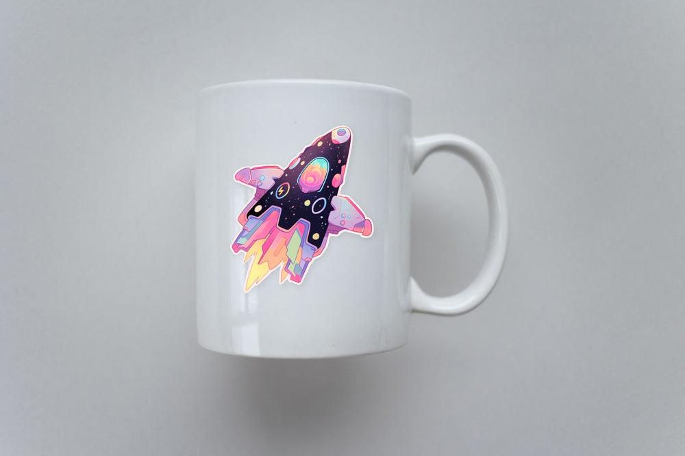Pastel Galactic Spaceship Sticker