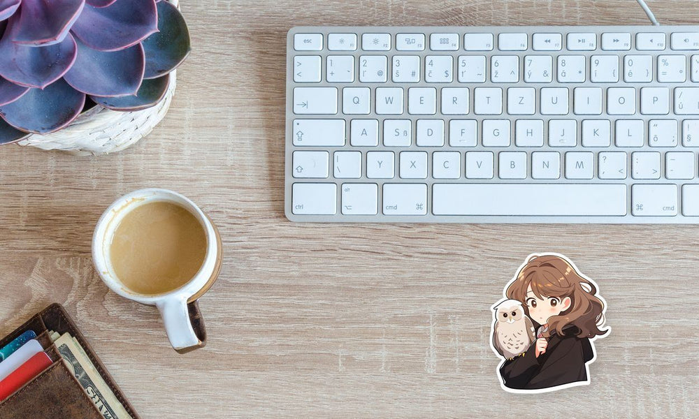 Harry Potter Cute Hermione with Owl Sticker