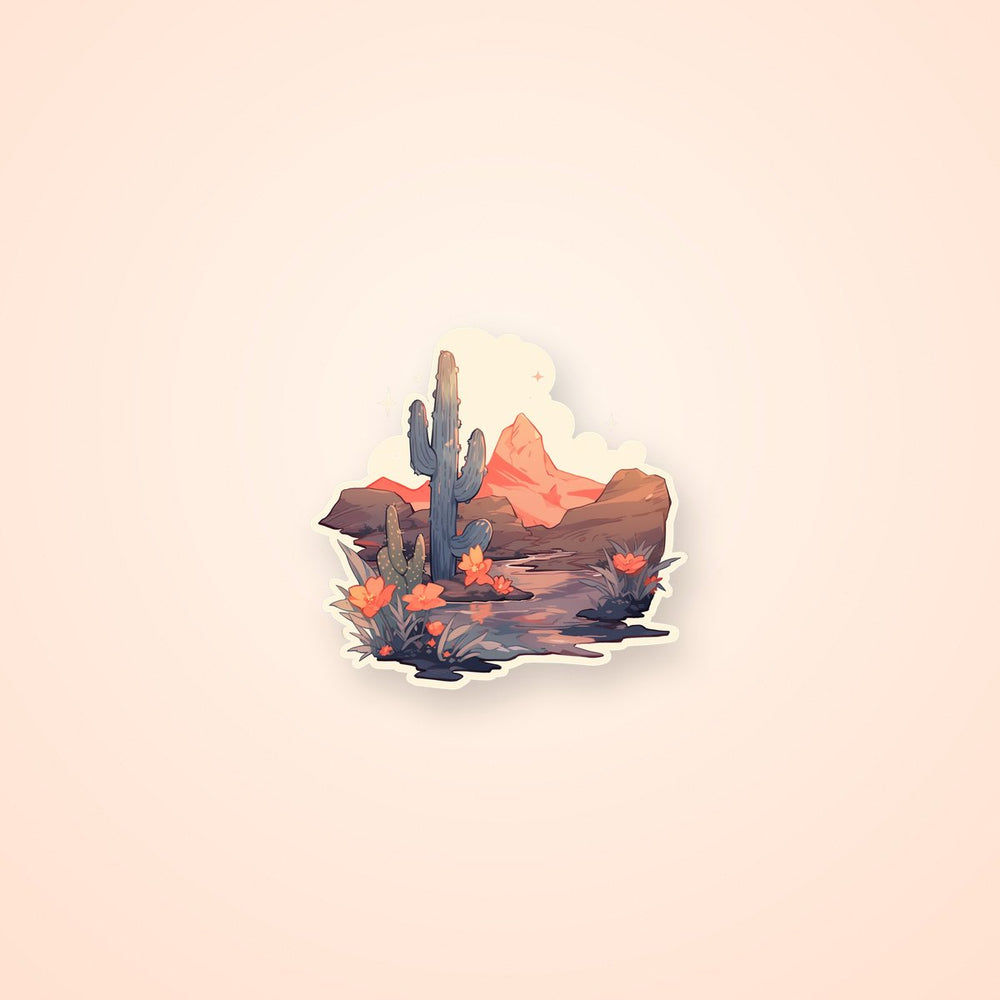 River in the Desert Aesthetic Sticker
