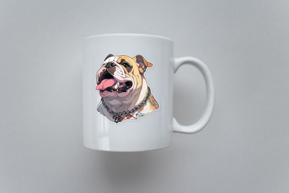 Bulldog with a Bone Sticker