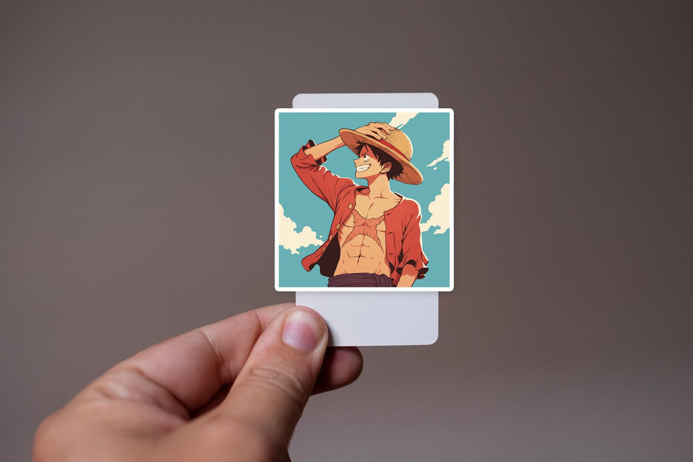 Luffy Retro Poster Sticker