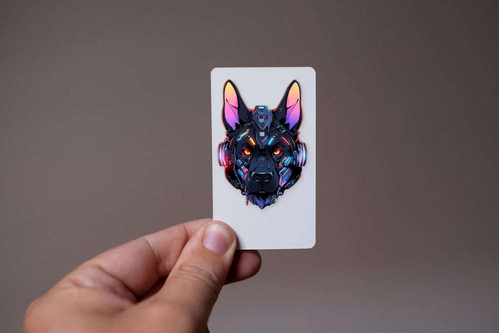 Cyberpunk Dog Head Sticker